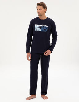 Lacivert Pijama Tak_m_