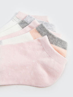 Renk Bloklu Kad?n Patik ?orap 5li