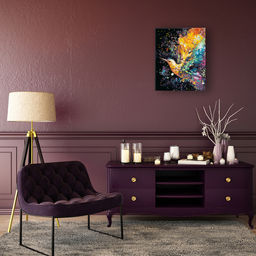 ФРЕЯ PNB/PLZ-288 Набор для раскрашивания по номерам ( с краской-металлик ) 50 х 40 см Красочная колибри