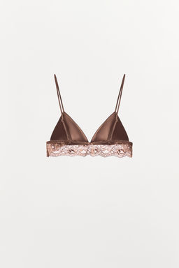 BRALETTE WITH POLYAMIDE LACE - Zara фото 4
