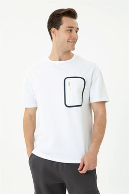 Мужская белая комфортная футболка с круглым вырезом Неожиданная скидка в корзине - U.s. polo assn фото 3