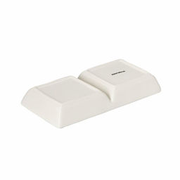 Менажница 2 ячейки Доляна «Дед Мороз и олени», 19,8×9,7×3 см, цвет белый