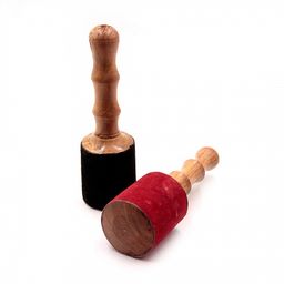 Резонатор для поющей чаши дерево кожа 19см-6см