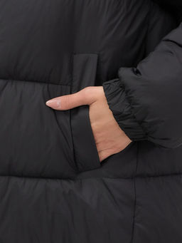 Куртка женская зимняя на резинке большого размера черного цвета 7619Ch - Visdeer фото 14