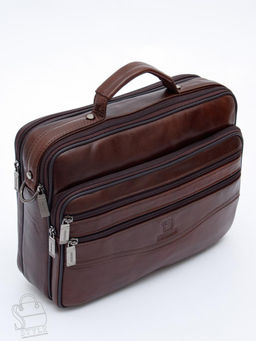 Портфель мужской кожаный 7807-4 brown Fuzhinino