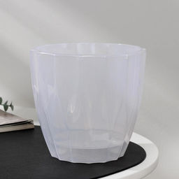 Кашпо для цветов со вставкой «Флюте», 1.9 л, прозрачное