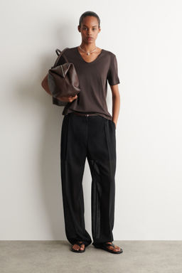 CAMISETA ALGOD?N LIGERO CUELLO EN U - H&m фото 4