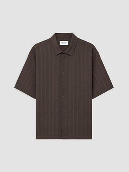 Regular Fit ?izgili Erkek Dokulu G?mlek