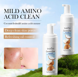 SADOER Мусс-пенка для умывания с кокосовым молочком, 150мл.