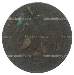 2 сентимо 1870 года Испания