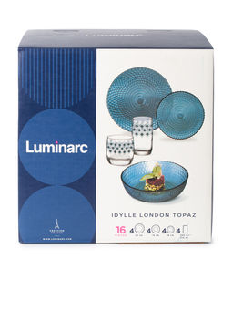 Набор столовый ЛУИЗ ЛОНДОН ТОПАЗ 16пр со стаканами РОМБ ТОПАЗ 310мл - Luminarc фото 2