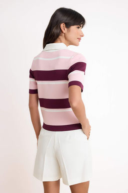 Pembe Yazl?k Premium Ozel Iplik Triko Bluz TWOSS26BZ00280 - Trendyolmilla фото 4