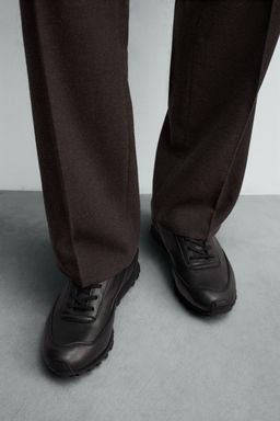 CASUAL LEATHER TRAINERS - Zara фото 3