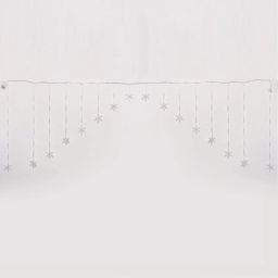 Гирлянда для дома БАХРОМА 2,5м*1/0,1м 136 ламп LED, с насадками Снежинка, 8 реж,IP-20, Теплый белый (возможность соединения)
