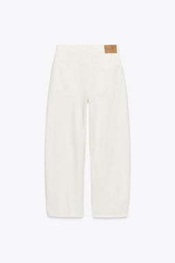 ZW COLLECTION PLEATED COTTON TROUSERS - Zara фото 17