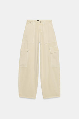 JEANS Z1975 BARREL TIRO MEDIO CARGO / Crudo medio - Zara фото 7