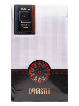 Наволочки сатин-страйп 70x70 (2шт) белый сатин - Denastia фото 5