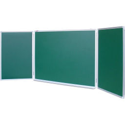 Доска меловая - магнитная зеленая 100х300 2-створ., аналог 52355