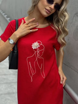 Платье DilanaVIP 2100 красный - Dilana vip фото 2