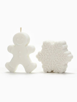 Подарочный набор новогодний: бомбочка снежинка и фигурная свеча пряня, URAL LAB