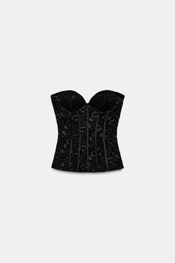 VELVET LACE CORSET - Zara фото 6