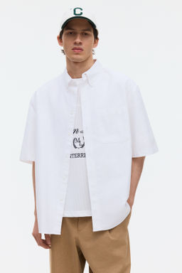 Camisa Oxford de manga corta Relaxed Fit - H&m фото 7