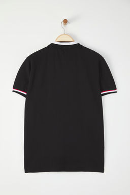 Trendyolmilla Man Siyah Regular/Normal Kesim Nak?sl? Polo Yaka T-shirt TEDSS25PO00000  фото 5