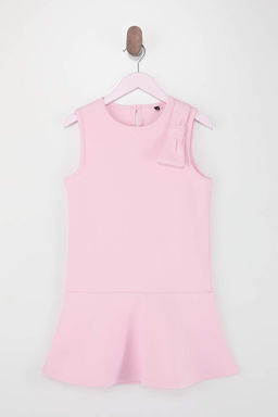Pembe Maxi Duz Orme Elbise TKDSS26EL00001
