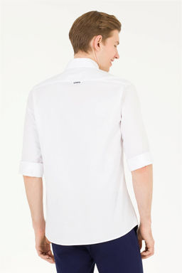 U. S. Polo Assn Мужская белая базовая рубашка с длинным рукавом - U.s. polo assn фото 12