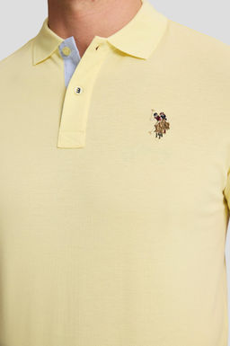 Erkek A__k Sar_ Regular Fit Polo Yaka Basic Ti__rt