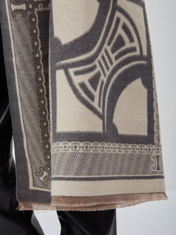 В составе шерсть и кашемир! теплый двусторонний палантин - Tantino фото 4