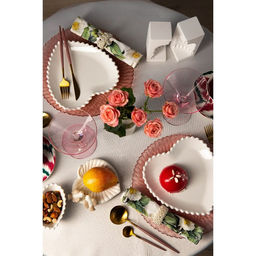 Тарелка Magistro Сердце, d=30 см, фарфор, белая