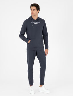 Эластичные спортивные штаны Jogger антрацитового кроя из смесового хлопка