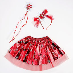 Карнавальный набор Снежинки, 3 предмета: ободок, юбка, жезл - Страна карнавалия фото 2