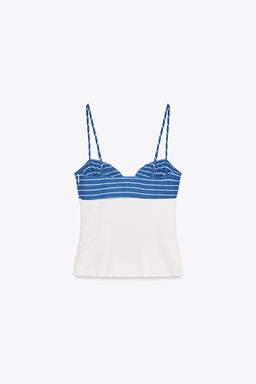 STRETCH SCARF PRINT TOP - Zara фото 2