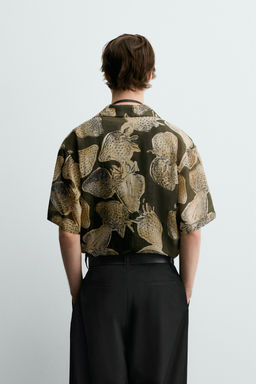 STRAWBERRY PRINT 100% RAMIE SHIRT - Zara фото 3