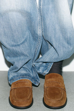 SPLIT SUEDE PENNY LOAFERS - Zara фото 6