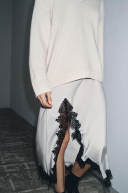 ZW COLLECTION LACE MIDI SKIRT - Zara фото 5