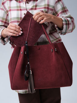 Замшевая сумка с матрешкой Vasilisa DBR 31210 махагон  фото 2