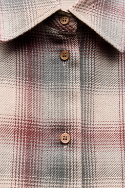 ZW COLLECTION CHECK SHIRT WITH SHOULDER PADS - Zara фото 7