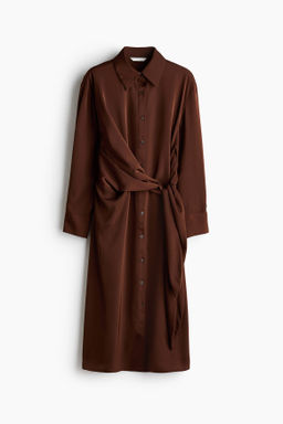 Vestido camisero con lazada