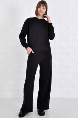 Арт. 2352 Костюм с брюками женский 42-50 (5 шт) Цвет:верх-черный,низ-черный - Калинка фото 16