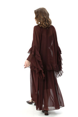 Блуза NIKVA н1000-3 шоколад  фото 6