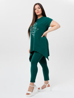 Костюм женский К-236 (кулирка с лайкрой) Зелёная - Elenatex фото 13