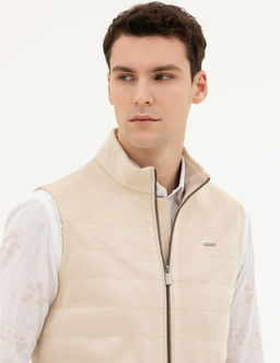 Bej Deri Yelek - Pierre cardin фото 2