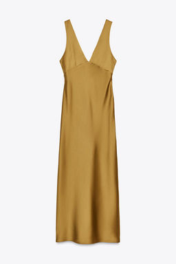 SATIN MIDI DRESS - Zara фото 5