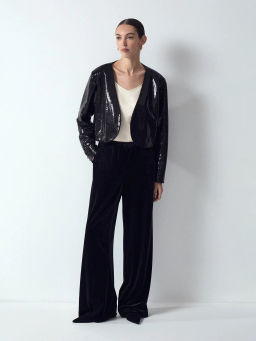 Укороченный жакет с пайетками, ML827/lustrini