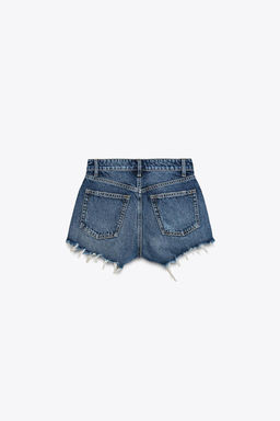 HIGH-WAIST CURVED DENIM SHORTS - Zara фото 30
