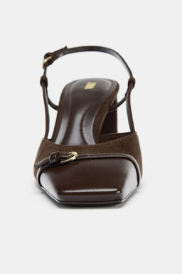 BLOCK HEEL SLINGBACK SHOES - Zara фото 4