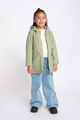 Водонепроницаемый плащ с капюшоном для девочек - Defacto фото 5